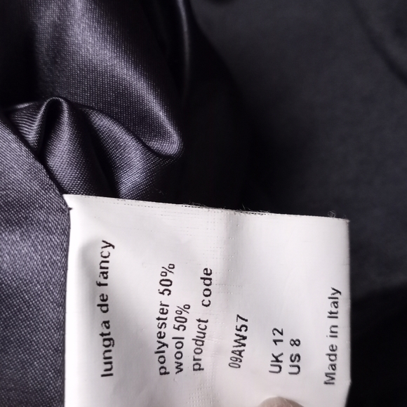 Gorgeous!! LUNGTA de FANCY Gray Wool Blend Coat - Picture 4 of 5